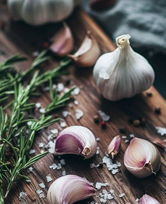 Alimentos de otoño: ajo y romero