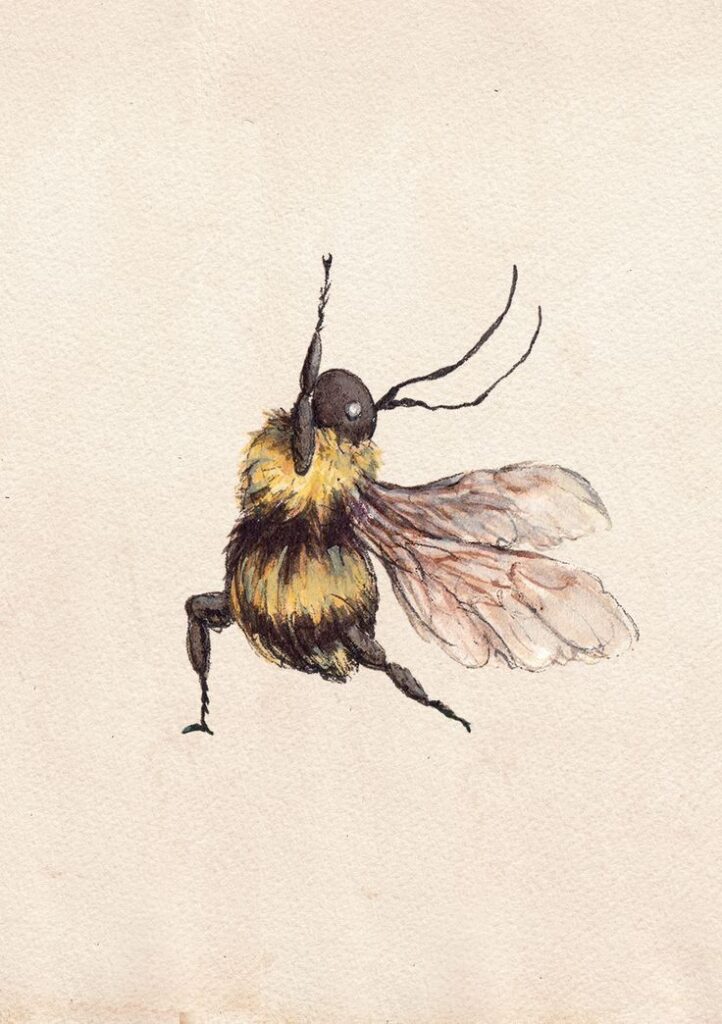 abeja bailando haciendo yoga